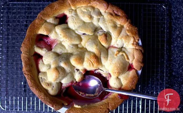 Torta De Ameixa e maçã de crosta única