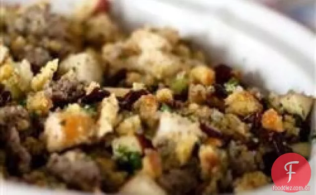 Salsicha, maçã e recheio de Cranberry
