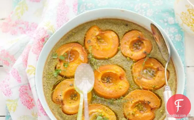 Damasco Sem Glúten E Laticínios E Pistache Clafoutis