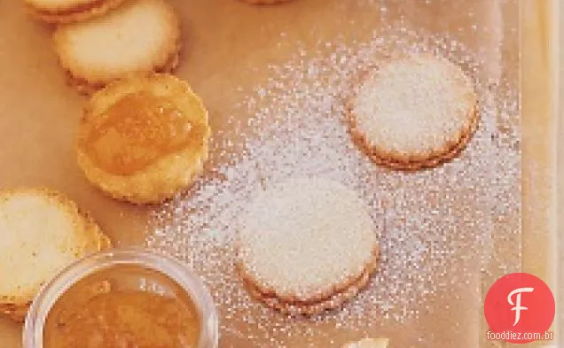 Sanduíches de limão e damasco