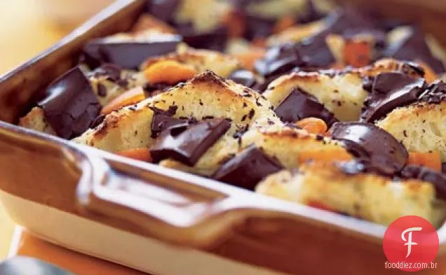 Pudim De Pão De Chocolate E Damasco