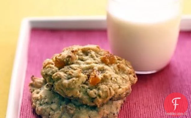 Biscoitos de aveia e damasco