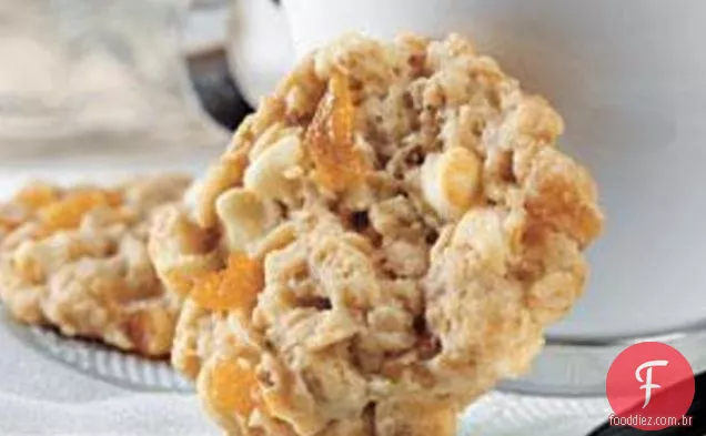 Biscoitos De Aveia De Damasco Com Chip Branco