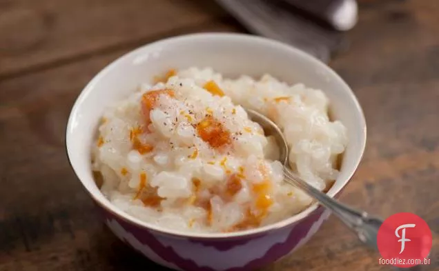 Pudim De Arroz De Damasco Cremoso