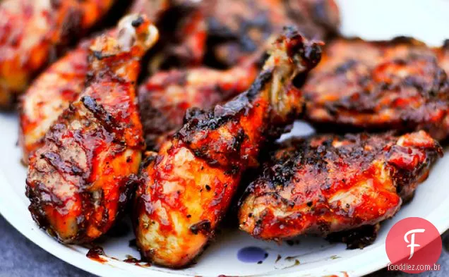 Frango de churrasco envidraçado de damasco simples de Candice