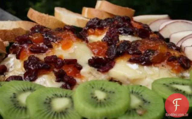 Brie vitrificado com damasco