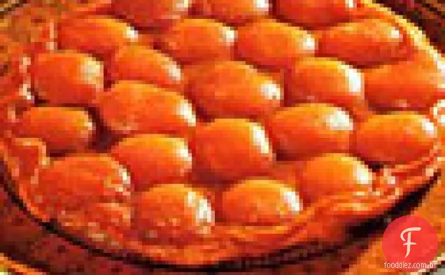 Torta De Damasco Caramelizada De Cabeça Para Baixo