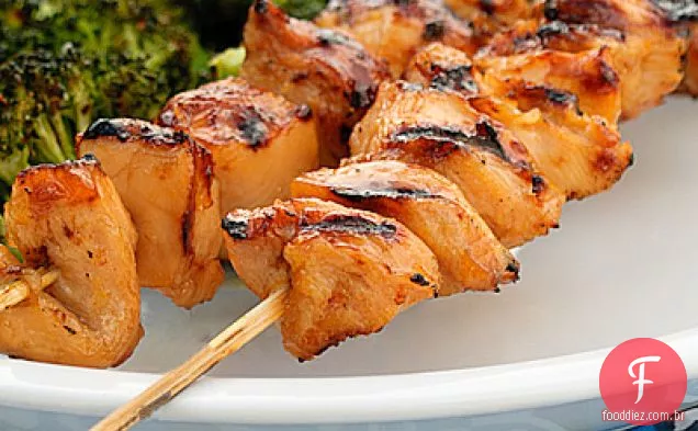 Abacaxi Damasco Espetos De Frango