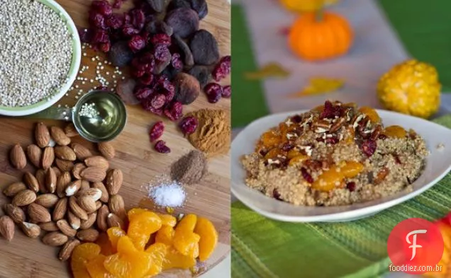 Mandarin & Maple Temperada Quinoa Com Cranberries, Damascos, E