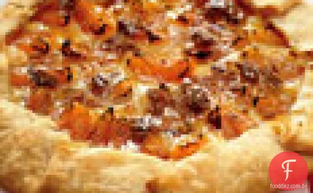 Crostata de amêndoa, damasco e Cream Cheese