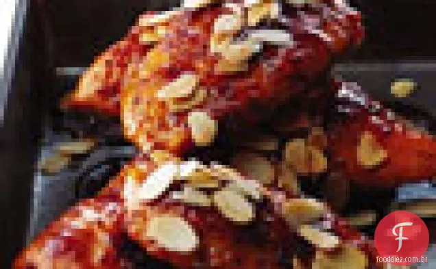 Frango de damasco com amêndoas