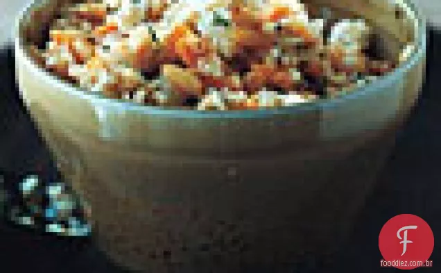Bulgur, Damasco e molho de pinhão