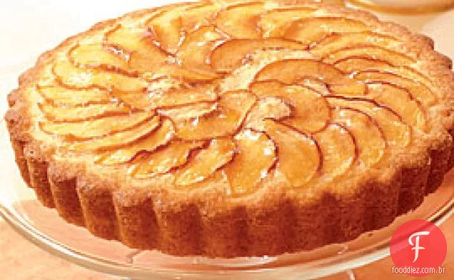 Bolo De Pêssego Com Esmalte De Damasco E Baunilha