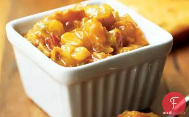 Pão de milho com Chutney de Damasco Curried