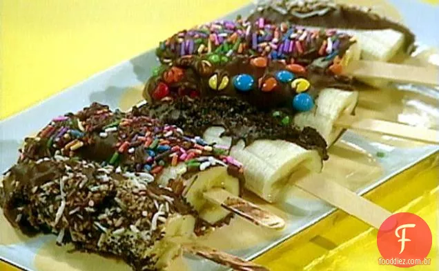 Bananas Mergulhadas Em Chocolate