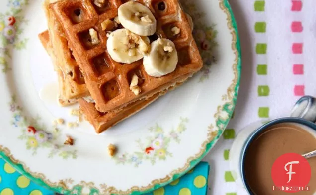 Banana Walnut Waffles