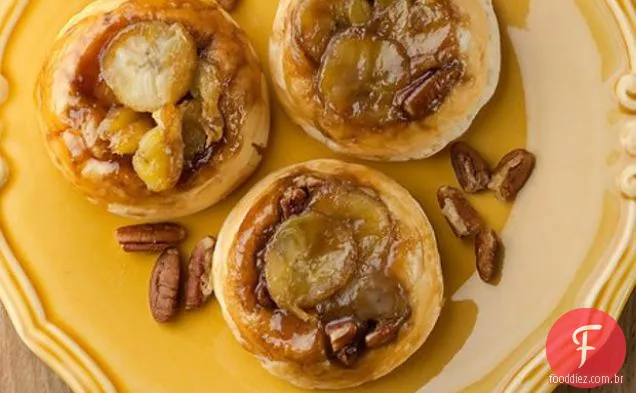 Pãezinhos Pegajosos De Banana Rápida