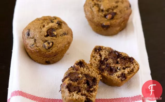 Mais Saudável Banana Espresso Chocolate Chip Muffins
