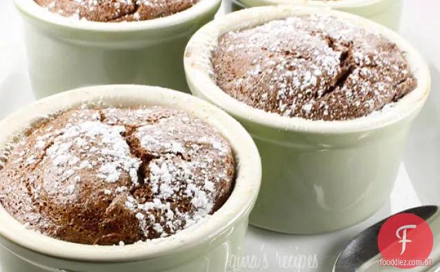 Suflês De Banana Com Chocolate