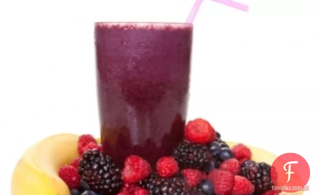 Anti-câncer Banana Berry café da manhã Shake
