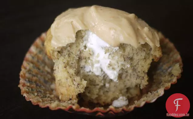 Banana Fluffernutter Cupcakes