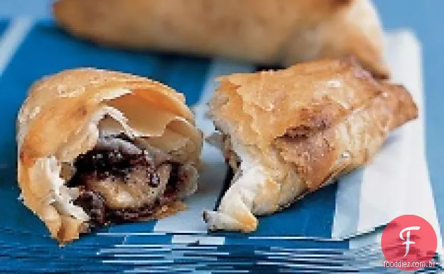 Triângulos De Banana E Chocolate