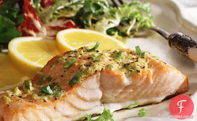 Salmão Assado Zesty