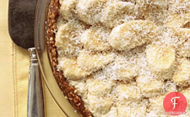 Banana, coco e castanha de caju-Torta de creme