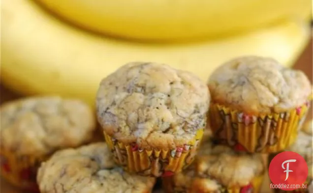 Mini Muffins De Pão De Banana