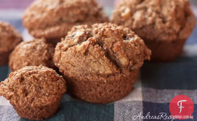 Farelo De Banana E Muffins De Nozes Torrados