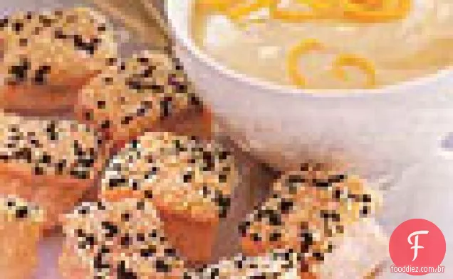 Salmão com crosta de gergelim com molho de laranja-Miso