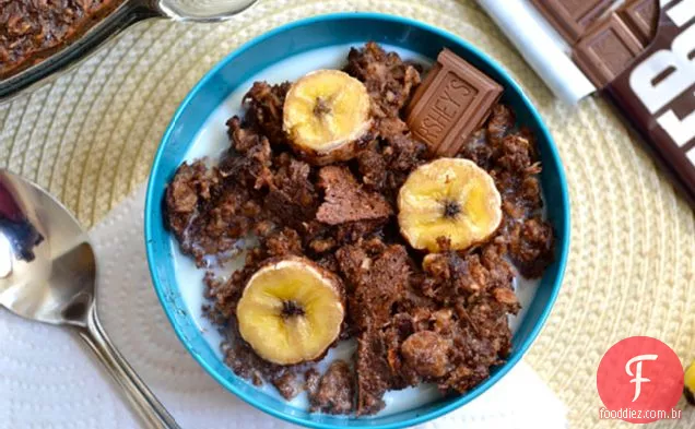 Chocolate Banana Cozido Aveia