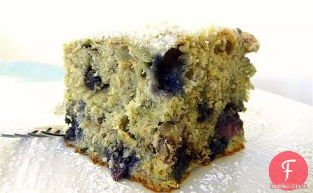 Bolo De Café De Banana De Mirtilo