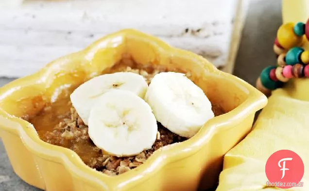 Individual Forno Assado Banana Crumble Sobremesa