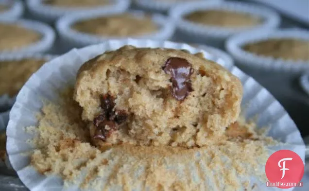 Muffins De Aveia De Banana De Trigo Integral