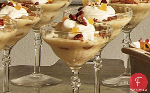 Pudim de Banana de gengibre com creme de Bourbon