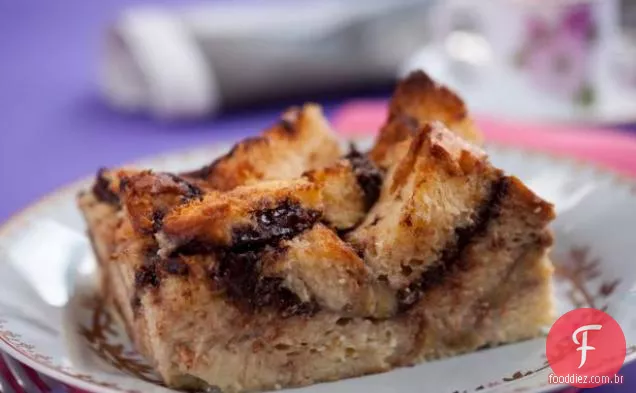 Nutella Banana Brioche Pão Pudim