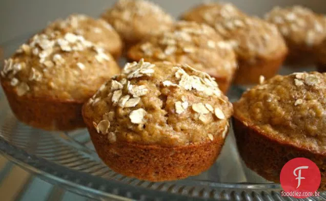 Muffins De Farelo De Banana Com Aveia