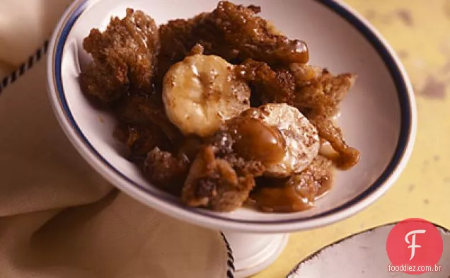 Pudim De Pão De Caramelo De Banana