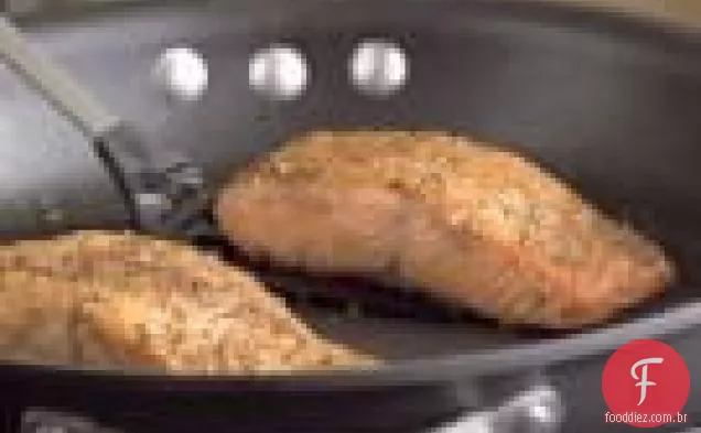 Salmão esfregado com especiarias
