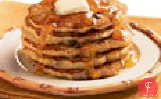 Panquecas de Banana, passas e aveia