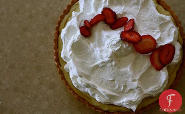 Torta De Creme De Banana Morango