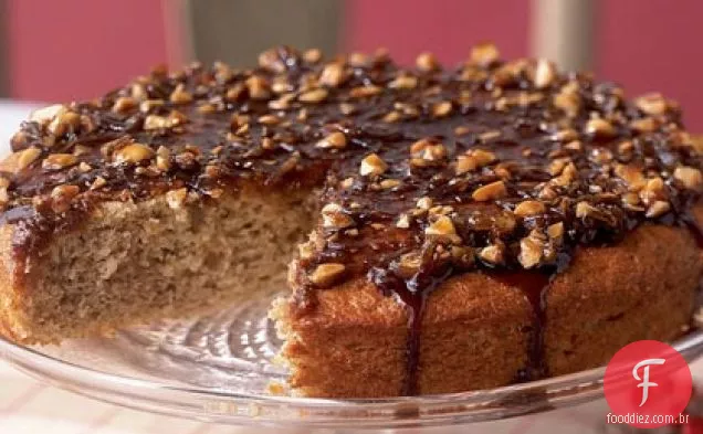 Bolo de café de Banana com nozes de macadâmia e Coco