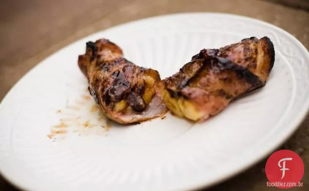 Chocolate Bacon Banana Poppers
