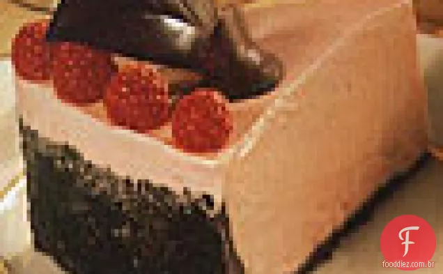 Chocolate branco congelado e Torta De Mousse De Framboesa