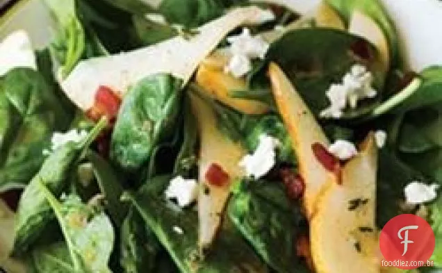 Salada De Morango, Espinafre E Pêra