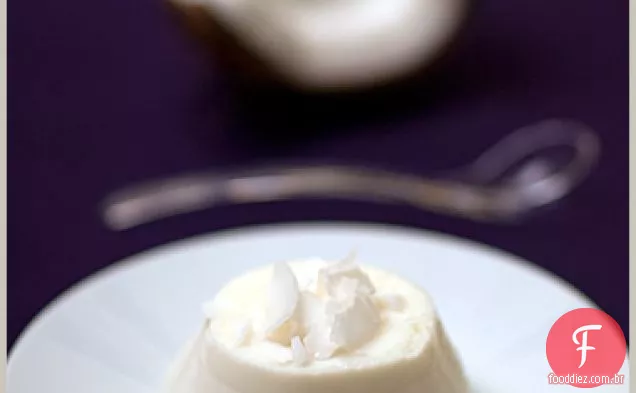 Coco Panna Cotta E Amoras Cozidas