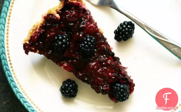 Torta Da Caixa De Gelo Da Amora-Preta E Da Pimenta Preta