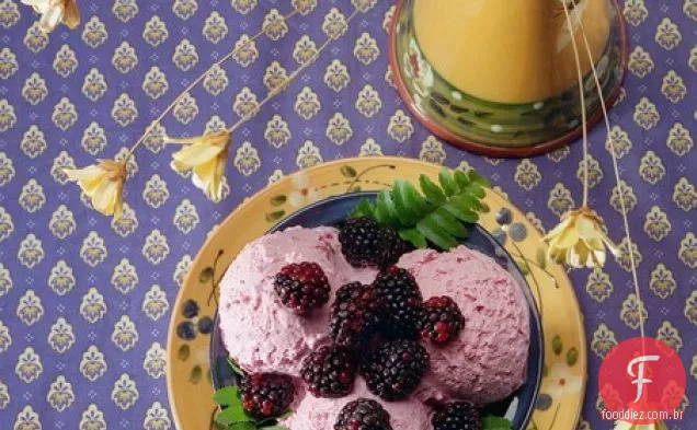 Blackberry Creme Fraiche Ice Cream
