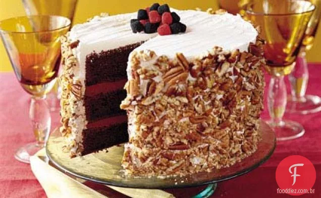 Blackberry-Bolo De Trufa De Framboesa